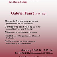 Fauré - Konzert am 22. März 2014